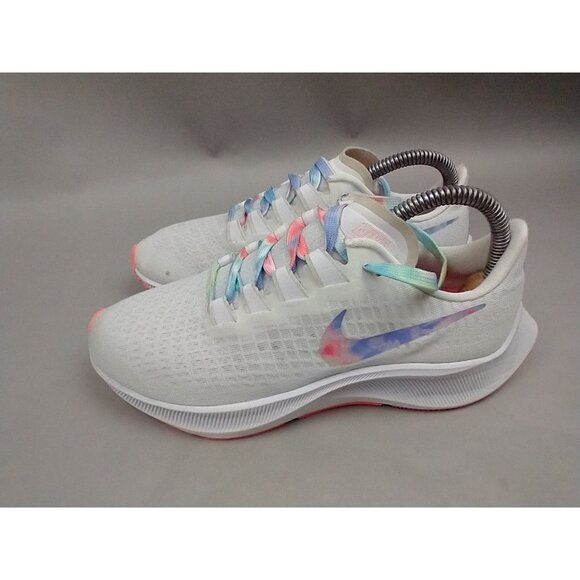 Nike Air Zoom Pegasus 37 Tie-Dye Women's 6.5 Running Shoes White - Picture 3 of 14